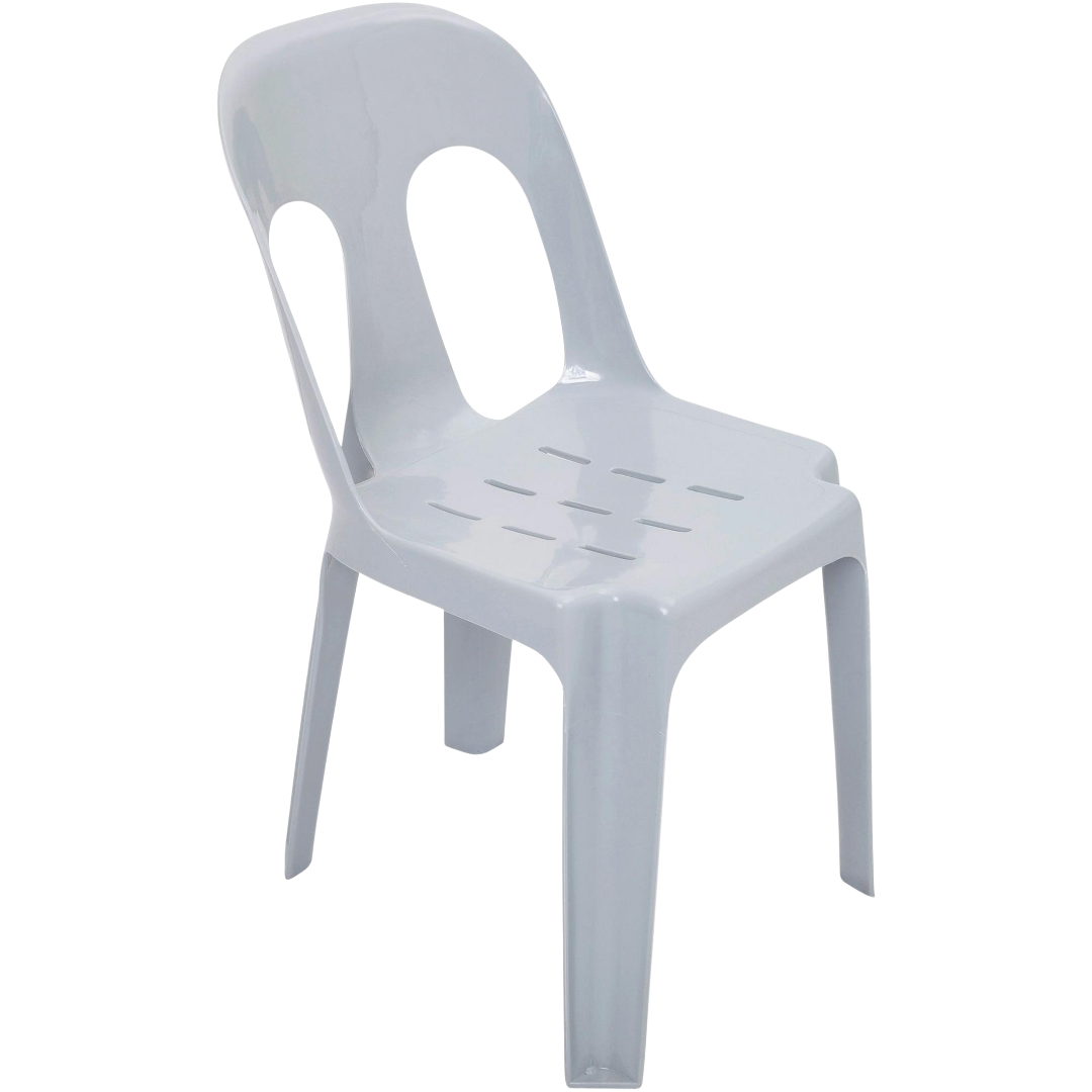White Plastic Stackable Chair