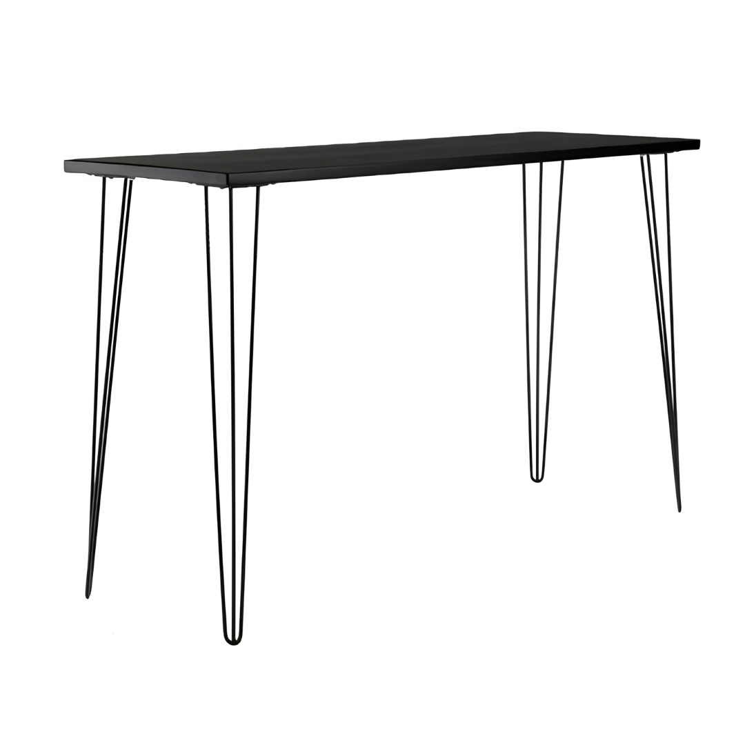 Black Hairpin Tapas Table with black top