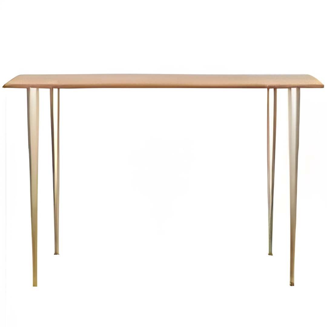 Gold Hairpin Tapas Table with natural timber top