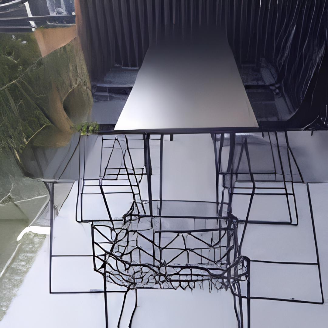Black Hairpin Tapas Table with black top - Image 3